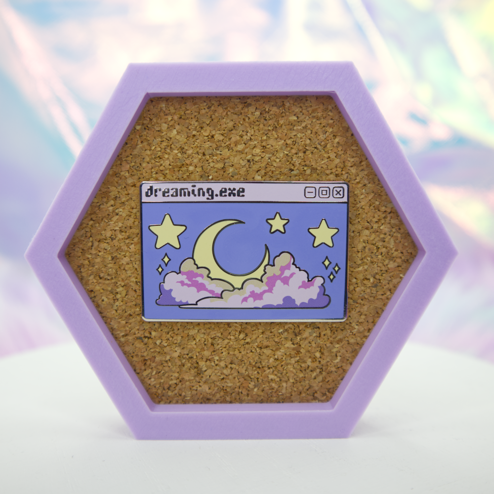 Dreaming.EXE Vaporwave Enamel Pin