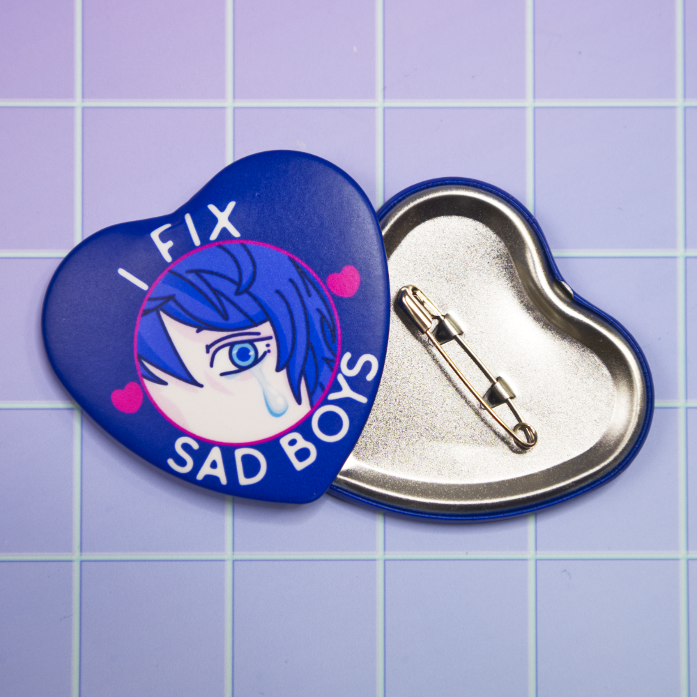 I Fix Sad Boys Pin-Back Button