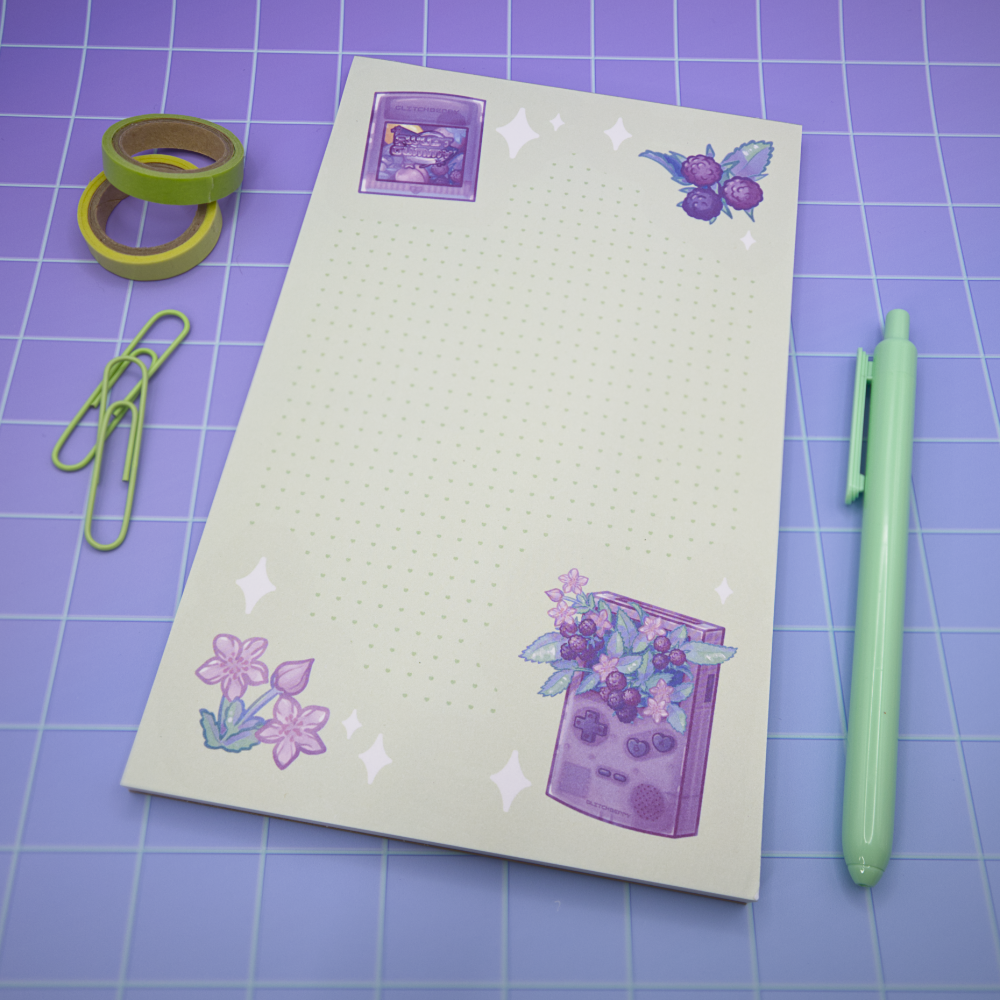 Raspberry Game Toy 5"x8" Notepad