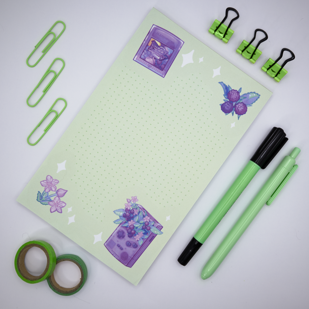 Raspberry Game Toy 5"x8" Notepad