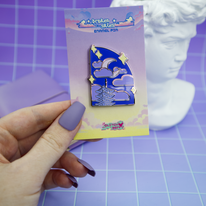 Pagoda Vaporwave Enamel Pin