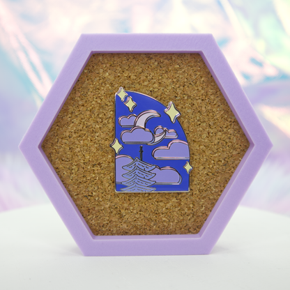 Pagoda Vaporwave Enamel Pin