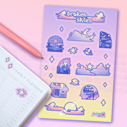 Broken Skies Sticker Sheet