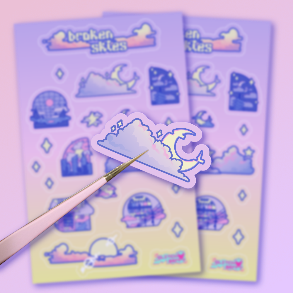 Broken Skies Sticker Sheet