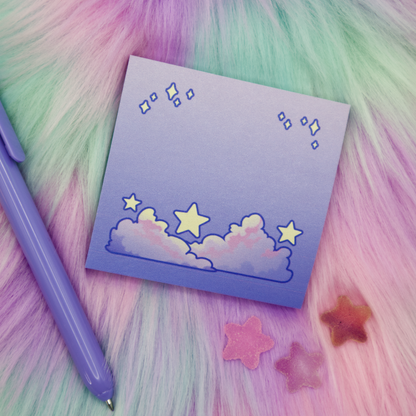 Cloudy Stars Sticky Note Pad