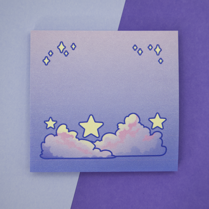 Cloudy Stars Sticky Note Pad