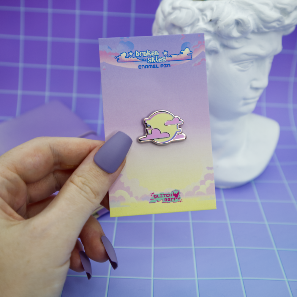 Mini Sun Vaporwave Enamel Pin