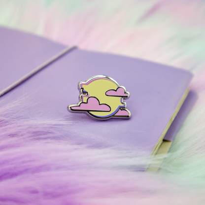 Mini Sun Vaporwave Enamel Pin